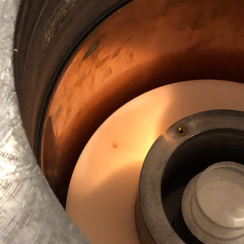CENBG | PRISNA | Détail du blindage de plomb autour d'un détecteur de bas bruit de fond©OlivierGOT
